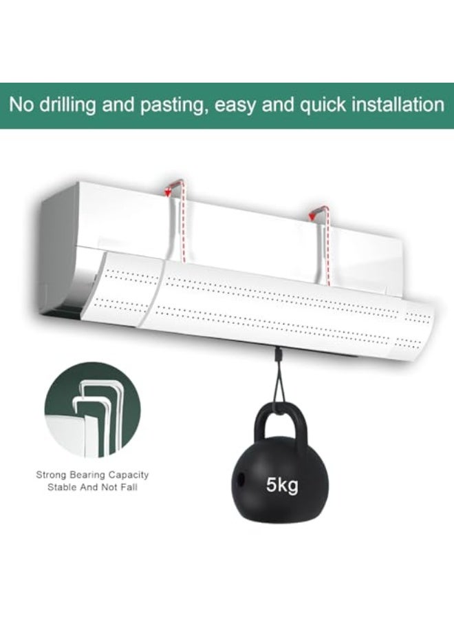 لوسيفا ملحق موجه الهواء لمكيفات الهواء، أبيض، بلاستيك، غير مقاوم للماء، مثالي لمكيفات الهواء المنفصلة (60-125 سم، 20 سم)، تدفق قابل للتعديل، تركيب سهل، راحة موسمية، صيانة سهلة - Image 4